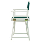 Casual Home 18" Director'S Chair White Frame With Hunter Green Canvas