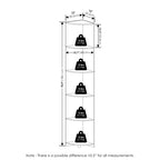 Furinno Econ 5-Tier Corner Shelf Bookcase, Bookshelf, White