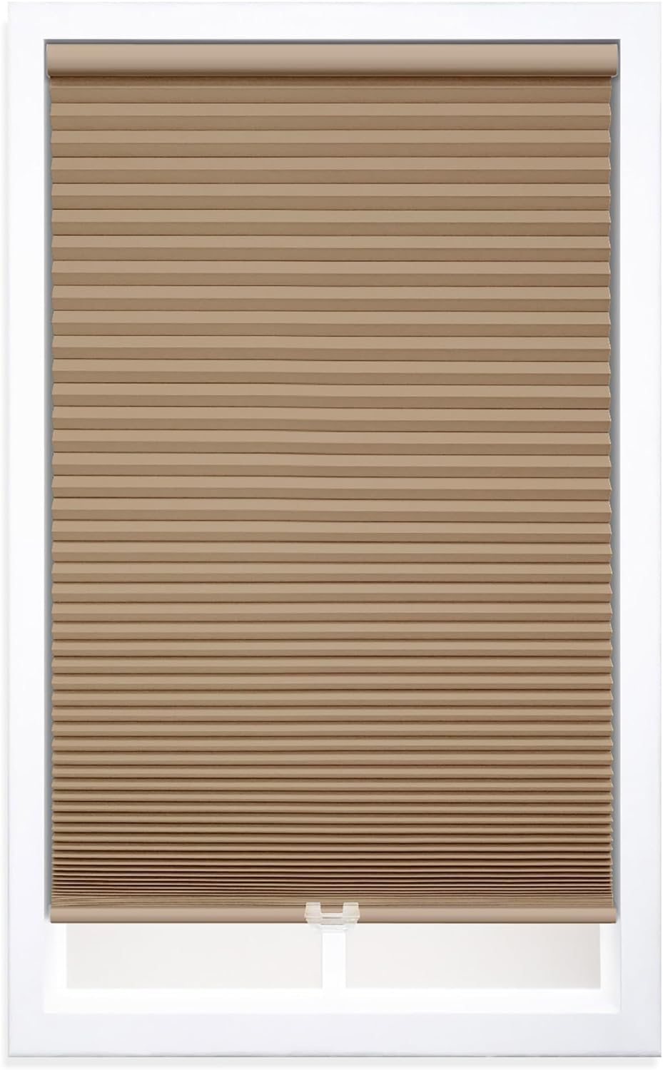 DEZ FURNISHINGS QELTWT670360 Cordless 1.5 Blackout Cellular Shade, 67W x 36H, Latte