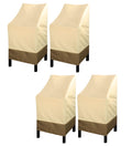 Rosielily High Back Patio Chair Covers Waterproof Heavy Duty Stackable Outdoor Bar Stool Cover Patio Furniture Covers Outside Lounge Deep Seat Covers, High Back-4 Pack Beige