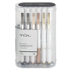 Tul Bp Series Retractable Ballpoint Pens, Medium Point, 1.0 Mm, Pearl White Barrel, Black Ink, Pack Of 12 Pens