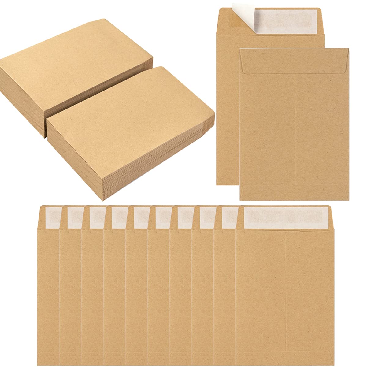 100 Pack Seed Envelopes Self-Adhesive Small Coin Envelopes Seed Storage Packets For Garden, Office Or Wedding Gift (Kraft Brown,