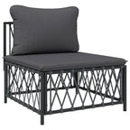 vidaXL Patio Furniture Set 5 Piece, Sectional Sofa with Cushions, Patio Lounge Set for Outdoor Garden Lawn Backyard, Anthracite Steel