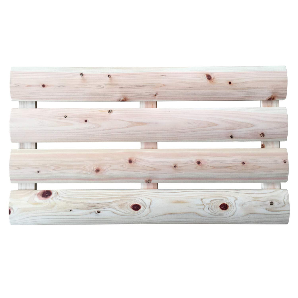 Natural Japanese Hinoki Wood Bath Mat, 24 x 14 in