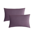 JELLYMONI Pillowcases King Set of 2 Cotton Envelope Pillow Covers Purple 20  36in Bed Pillow Cases 100% Washed Cotton Soft Breat