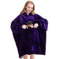Aemilas Wearable Blanket Hoodie,Oversized Sherpa Sweatshirt Blanket With Hood Pocket And Sleeves,Cozy Soft Warm Plush Hooded Bla