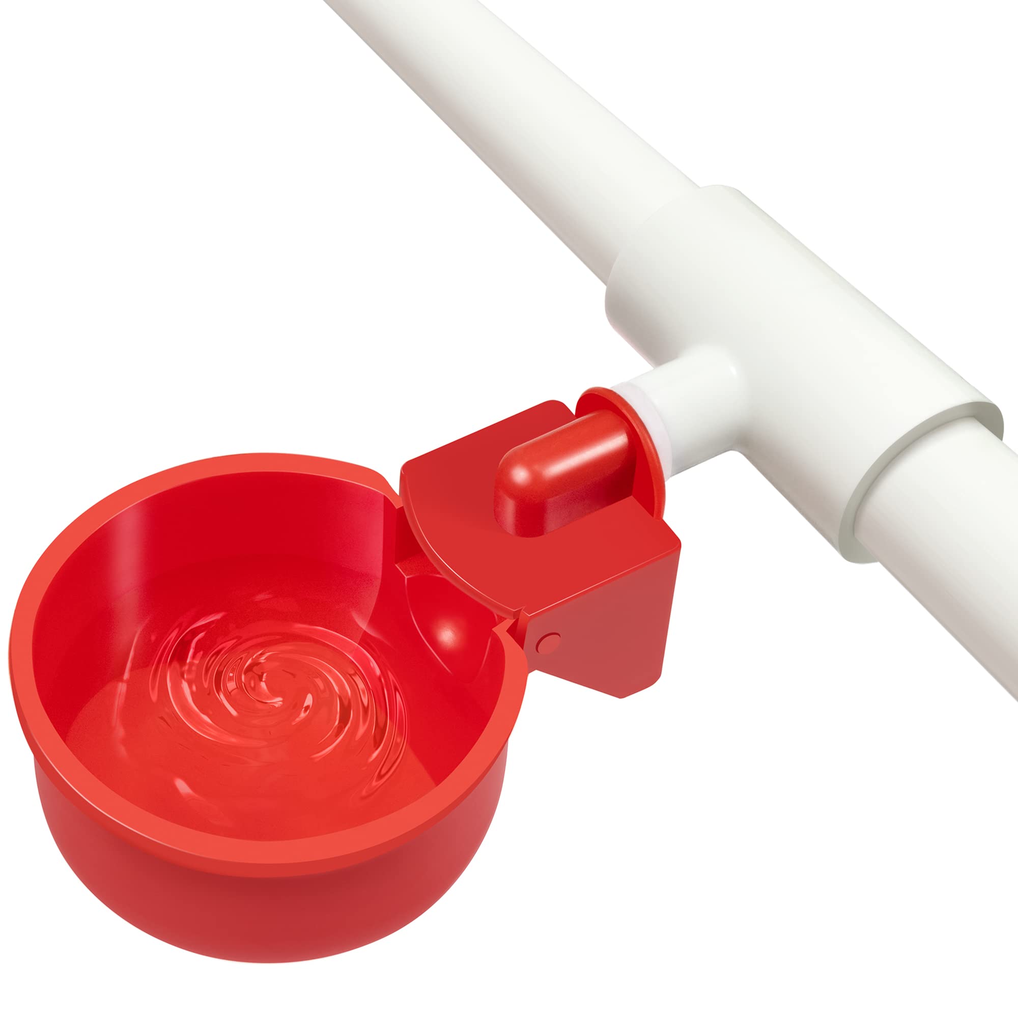 Chicken Waterer 4 Pack,Automatic Chicken Water Cup And 1/2' Pvc Tee Fittings,Large Auto-Fill Chicken Waterer Cups,Diy Chicken W
