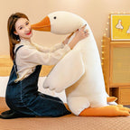 Bxebui Giant White Goose Plush-75 Inch, Very Huge Body Fat Goose Stuffed Animal, 6 Foot Duck Plush Toys Hugging Pillow Gifts For