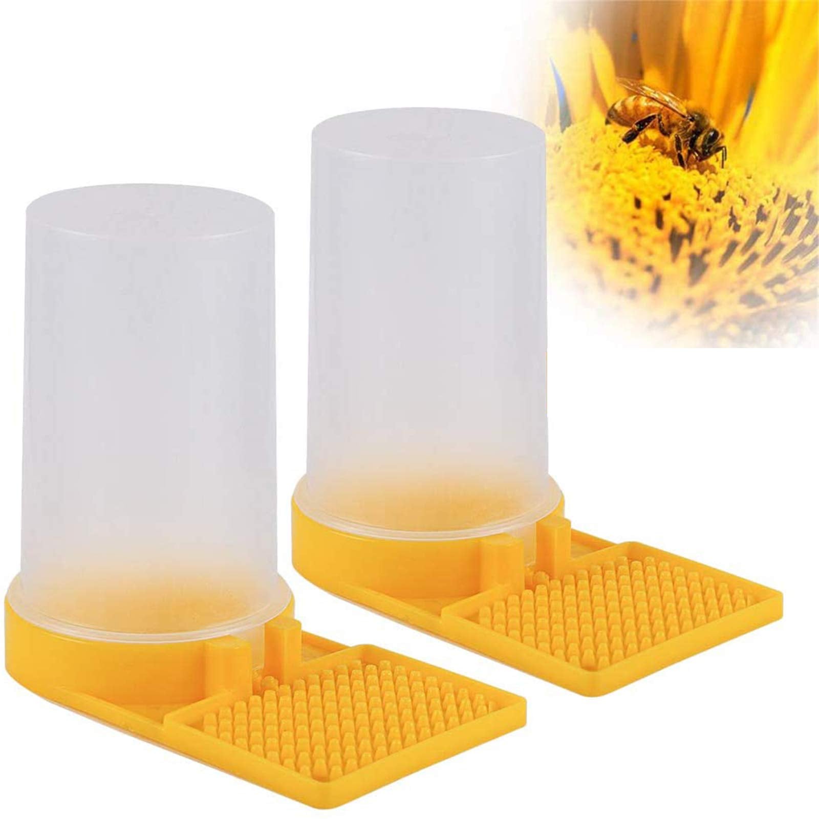 Mikimiqi 2 Pack Beehive Beekeeping Water Dispenser Bee Drinking Beekeeping Equipment Honey Beehive Entrance Feeder Nest Beekeepe