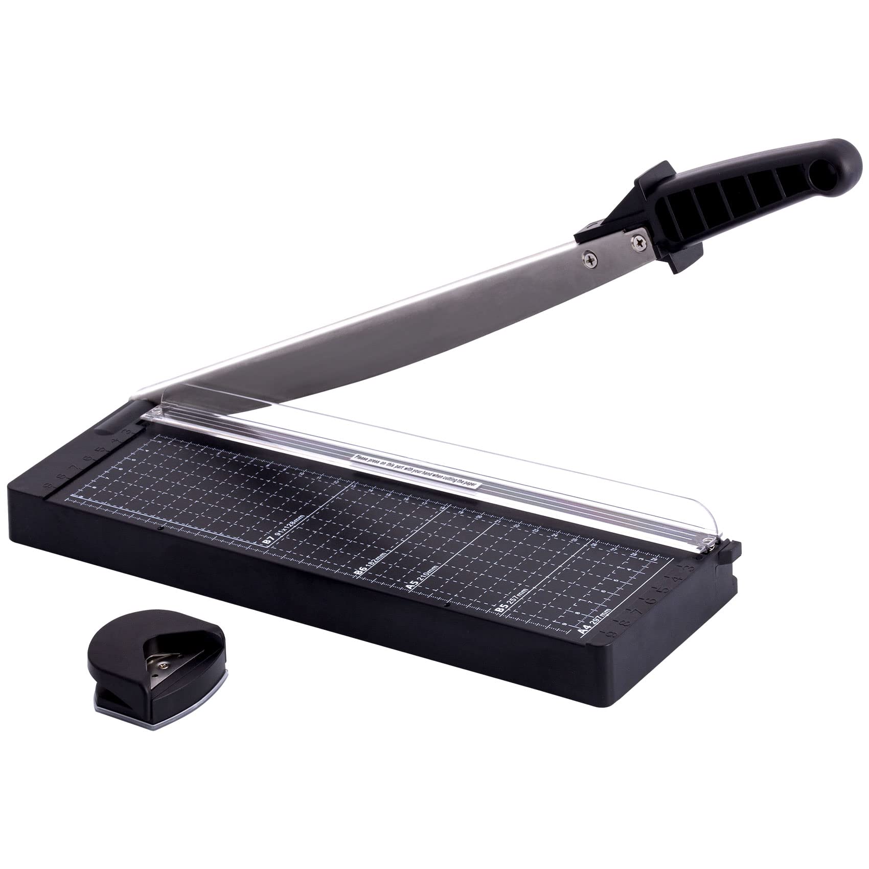 Tianse Paper Trimmer-12   ,Paper Cutter Guillotine With Safety Blade Lock Heavy Duty Plastic Base Paper Cutting Board For Home,