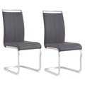 AZmac Modern Leather Dining Chairs Set of 2,Armless Kitchen Chairs,Dining Room Chairs with Upholstered Padded Seat and Sturdy Ch