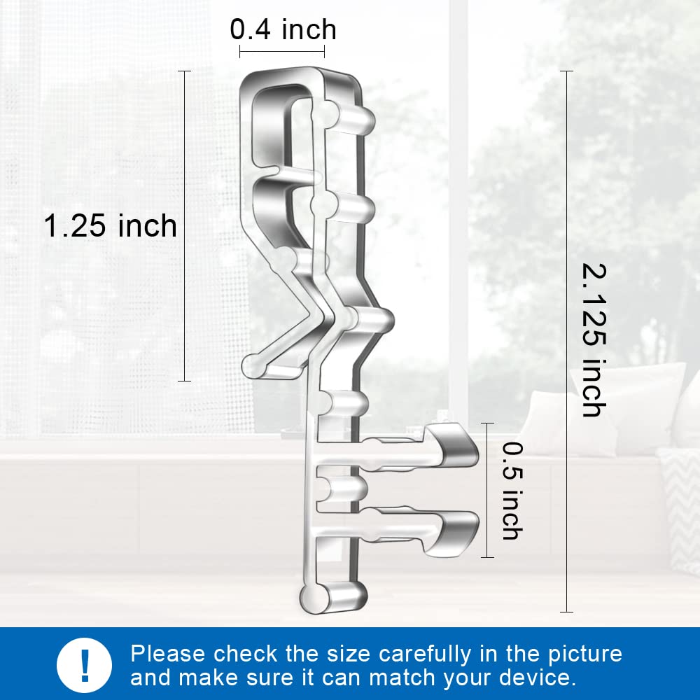 Lofrcin Hidden Channel Valance Clips, 2-1/8 Clear Plastic Clips for Valance with Groove (12pcs) - Durable & Easy to Install
