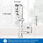 Lofrcin Hidden Channel Valance Clips, 2-1/8 Clear Plastic Clips for Valance with Groove (12pcs) - Durable & Easy to Install
