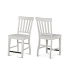 Steve Silver Cayla Stools, Farmhouse Style, Solid Rubberwood, Distressed Antique White Finish, Set of 2 Counter Chair, 19" L x 24" W x 42" H, Ivory