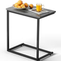 Pipishell C Shaped End Table 27 Inches High, Side Table For Couch Slide Under, C Table Sofa Side End Table For Living Room