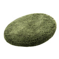 Reyox Plush Shaggy Bath Rug, Contour Mat and Toilet Lid Cover, Soft Microfiber Non Slip Bathroom Rugs Army Green Lid Cover