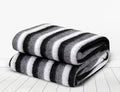 Goyals Polar Fleece 250TC Single Bed Stripes Blanket, 250 Thread Count  Black