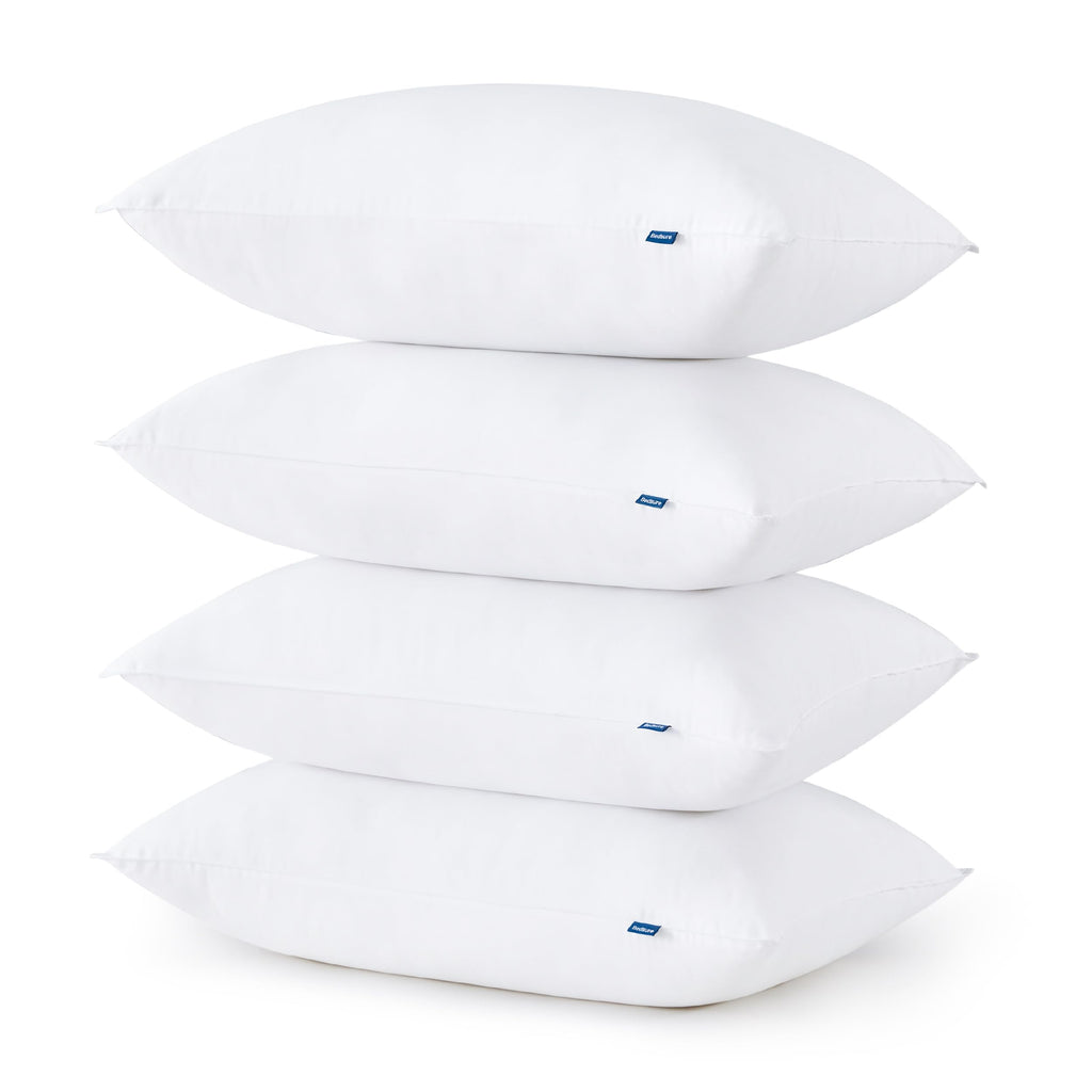 Bedsure Soft Pillows Queen Size Set Of 4 - Hotel Quality Queen Size Bed Pillows 4 Pack For Sleeping, Soft And Supportive Filling For Side, Back Sleepers (19'X28')