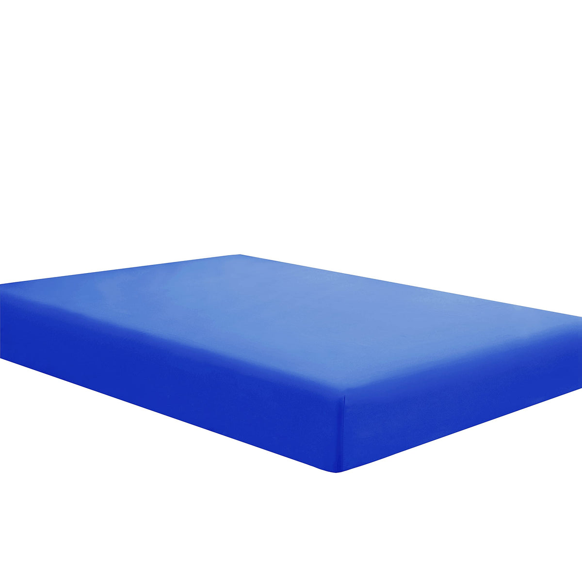 Sfoothome Single Fitted Sheet (Queen - Royal Blue) - Deep Pocket Brushed Velvety Microfiber, Breathable, Extra Soft And Comforta