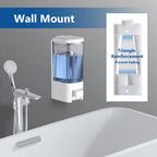 Svavo Wall Mount Soap Dispenser, Manual Liquid/Lotion Pump Sterilizer Hand Dispenser Shower Shampoo Lotion Gel Container For Bat