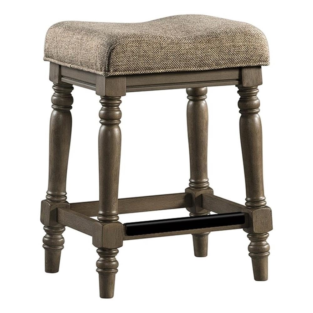 Balboa Park Backless Counter Stool with Cushion Seat, Set of 2, Roasted Oak