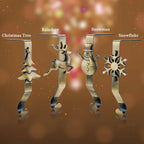 Oufini Christmas Stocking Holders For Mantle-Christmas Stocking Hangers For Mantel Set 4,Stocking Hooks For Mantle, Stocking Hol