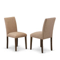 East West Furniture Abp7T47 Abbott Parson Kitchen Chairs - Light Sable Linen Fabric Padded Dining Chairs, Set Of 2, Jacobean