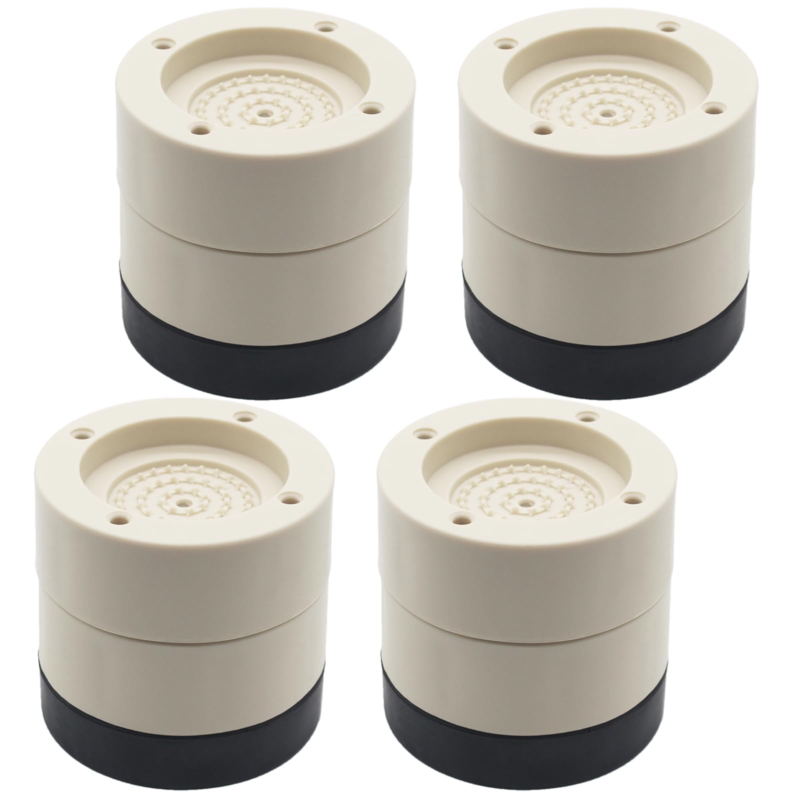 HANIHUA 4 Sets Furniture Risers Bed Risers (Beige), 1 inch or 2 inch Adjustable Round Bed Lifts Risers for Table, Sofa, Couch, D