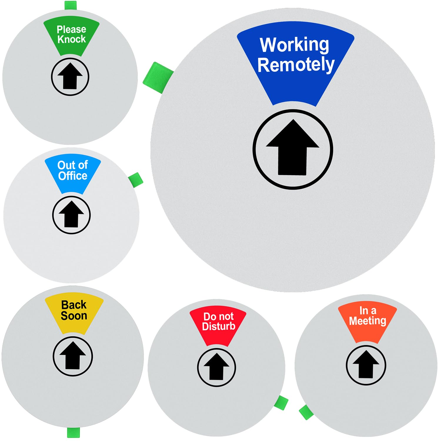 Kichwit Do Not Disturb Sign For Office Door, In A Meeting, Working Remotely, Please Knock, Privacy Sign For Offices, Silver, 6'