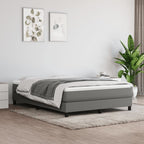 vidaXL Modern Queen Fabric Box Spring Bed Frame, Designed to Hold 59.8"x79.9" Mattress, Made of Plywood, Engineered Wood and 100% Polyester – Dark Gray