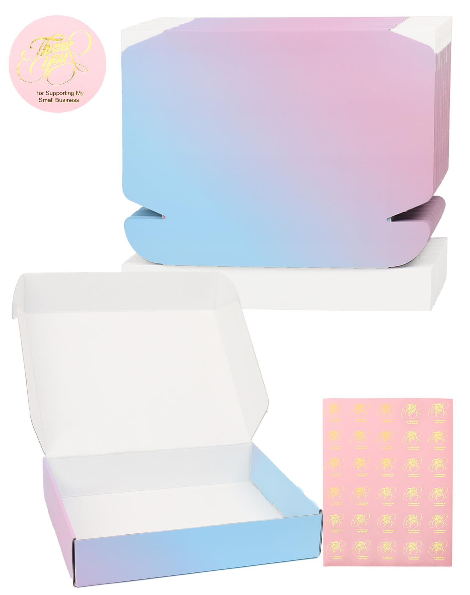 Shipping Boxes 10X8X2' Cardboard Boxes: 30-Pack Purple Gradient Mailer Box - Boxes For Packaging Small Business