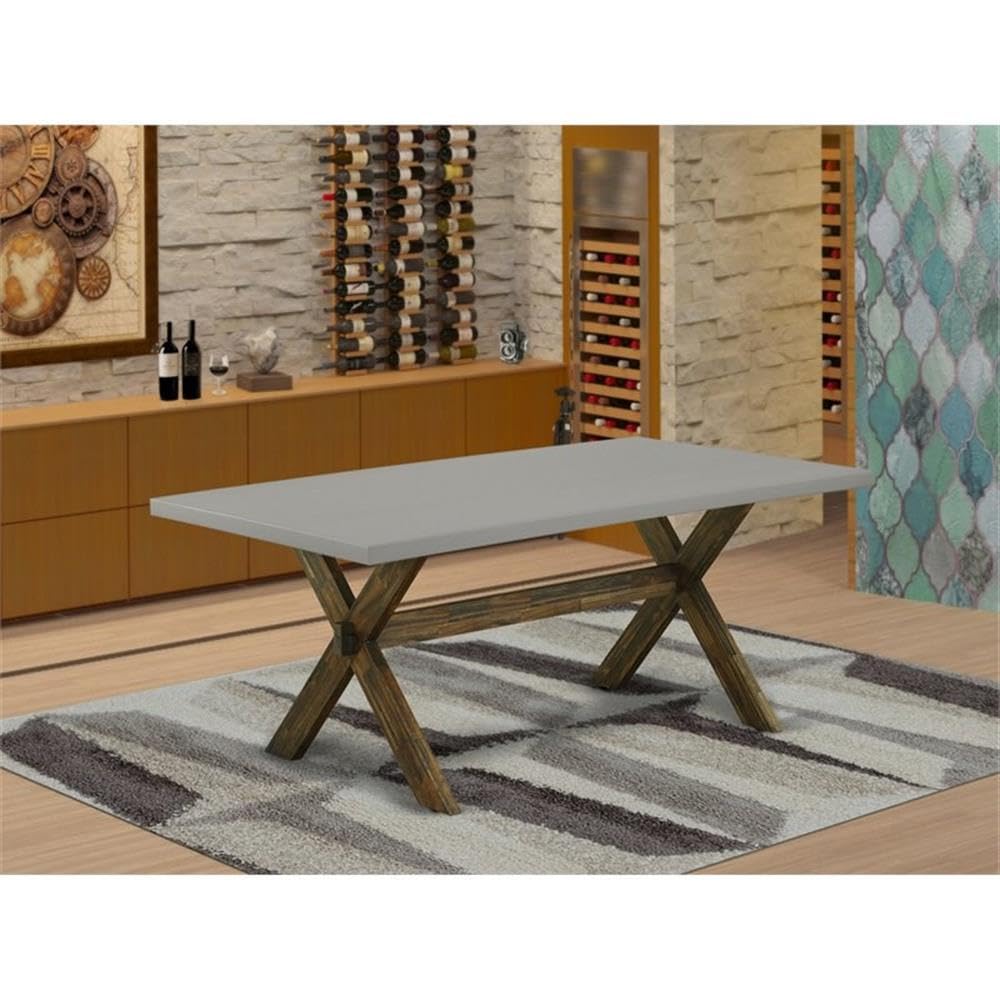 East West Furniture Xt797 X-Style Kitchen Dining Table - A Rectangle Wooden Table Top With Stylish Legs, 40X72 Inch, Multi-Color