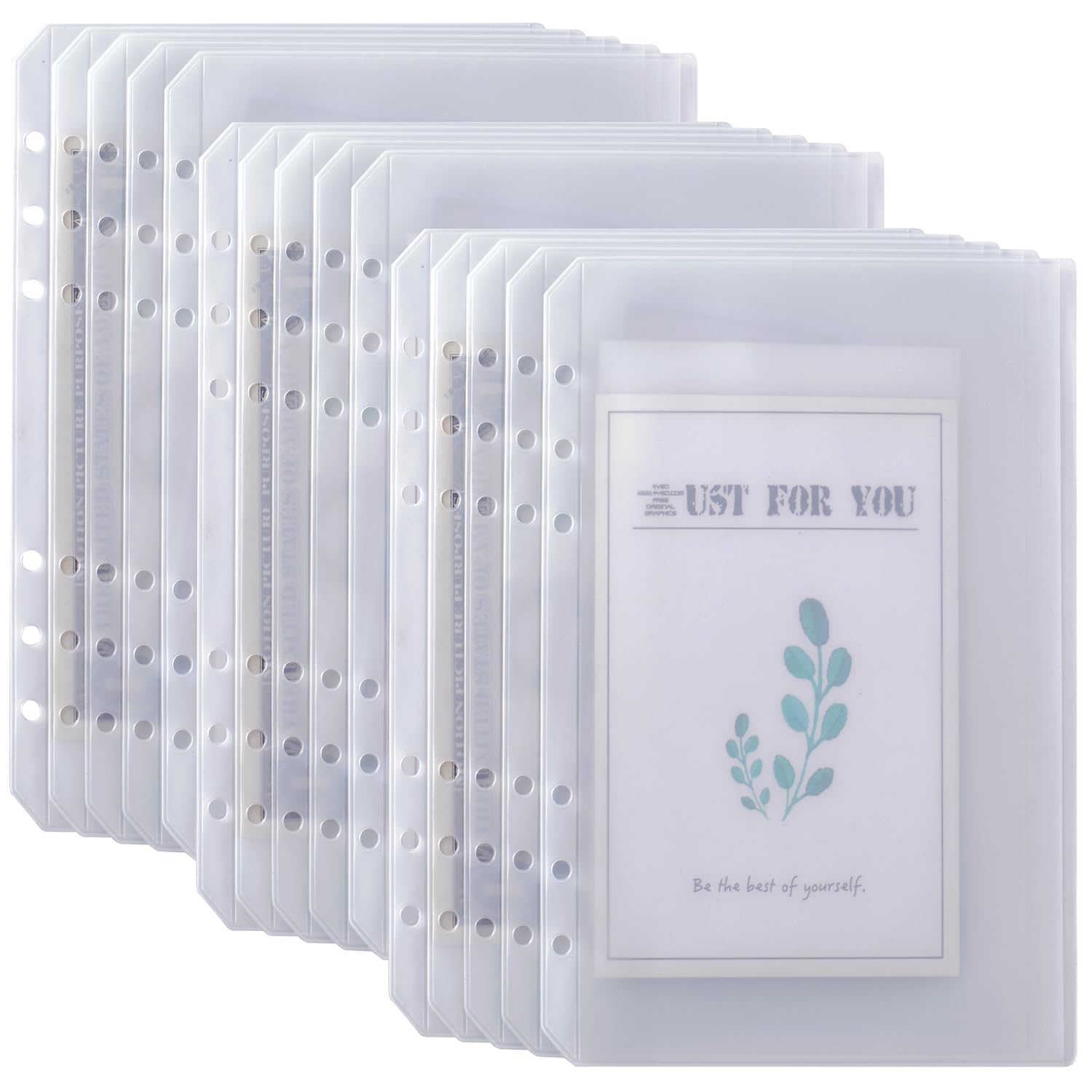 Umsicht 15Pcs A5 Binder Pockets With No Zippers, Zipless Budget Envelopes For Cash System, A5 Binder Pouch For 6 Ring Binder, Mo