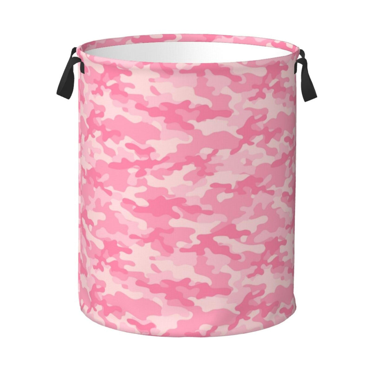 Jbofyee Pink Military Camouflage Laundry Hamper Bag With Waterproof Liner  Round Laundry Basket Foldable Clothes Storage Organi
