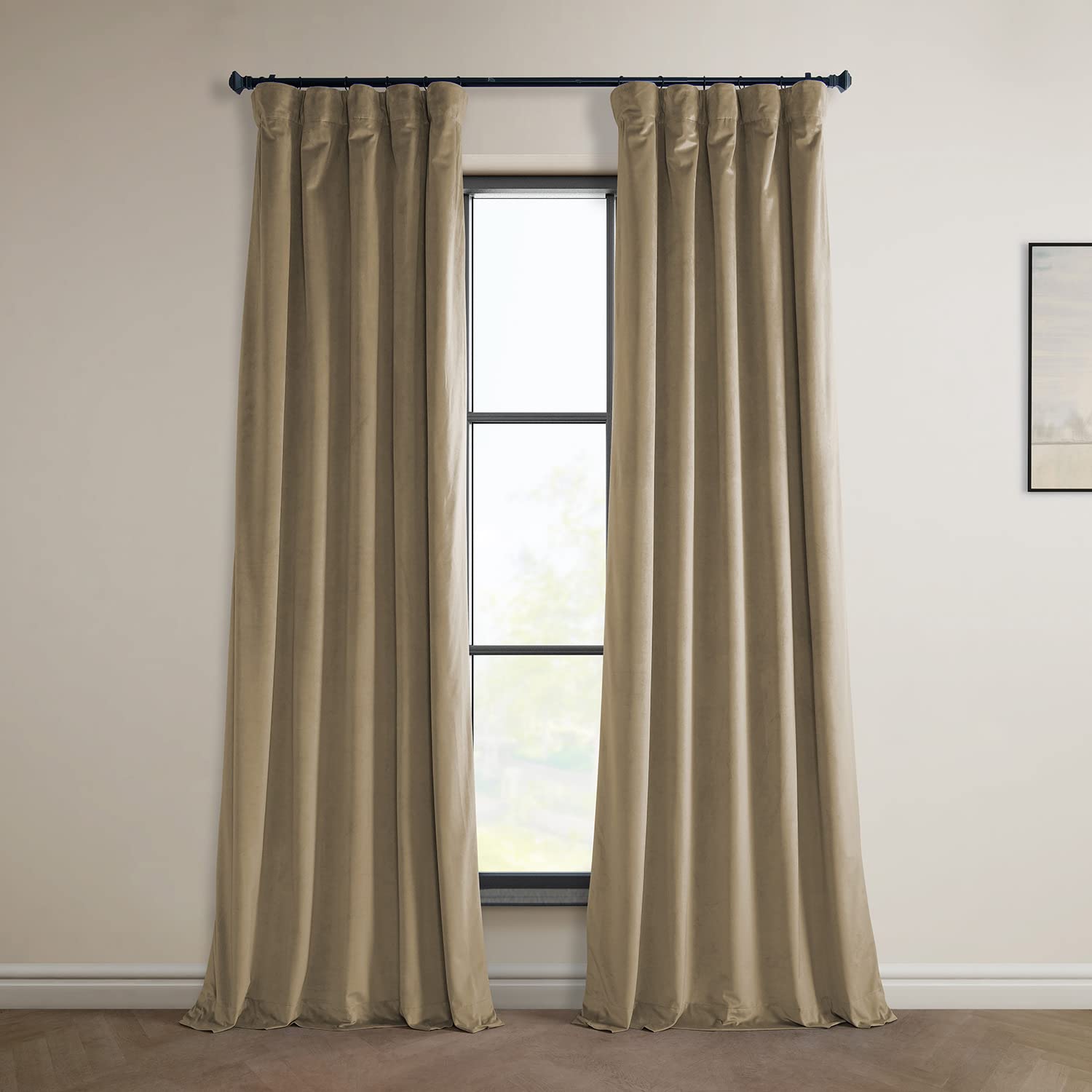 Hpd Half Price Drapes Heritage Plush Velvet Curtains For Bedroom  Living Room 50 X 96, Vpyc-190153-96 (1 Panel) Museum Taupe