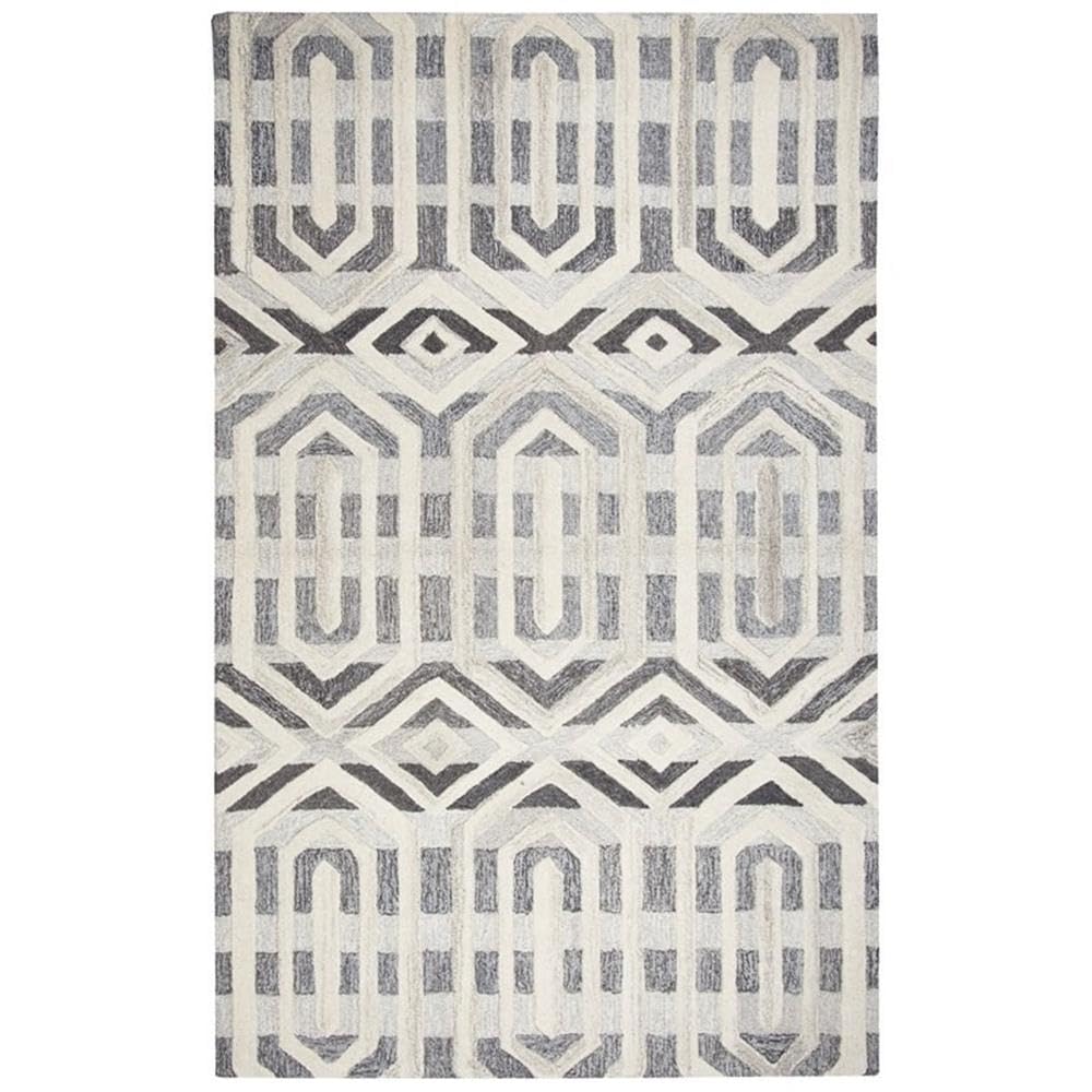 Makalu 10' X 13' Geometric Gray/Natural Hand-Tufted Area Rug