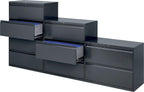 Hon 884Ls 800 Series Four-Drawer Lateral File, 36W X 19-1/4D X 53-1/4H, Charcoal