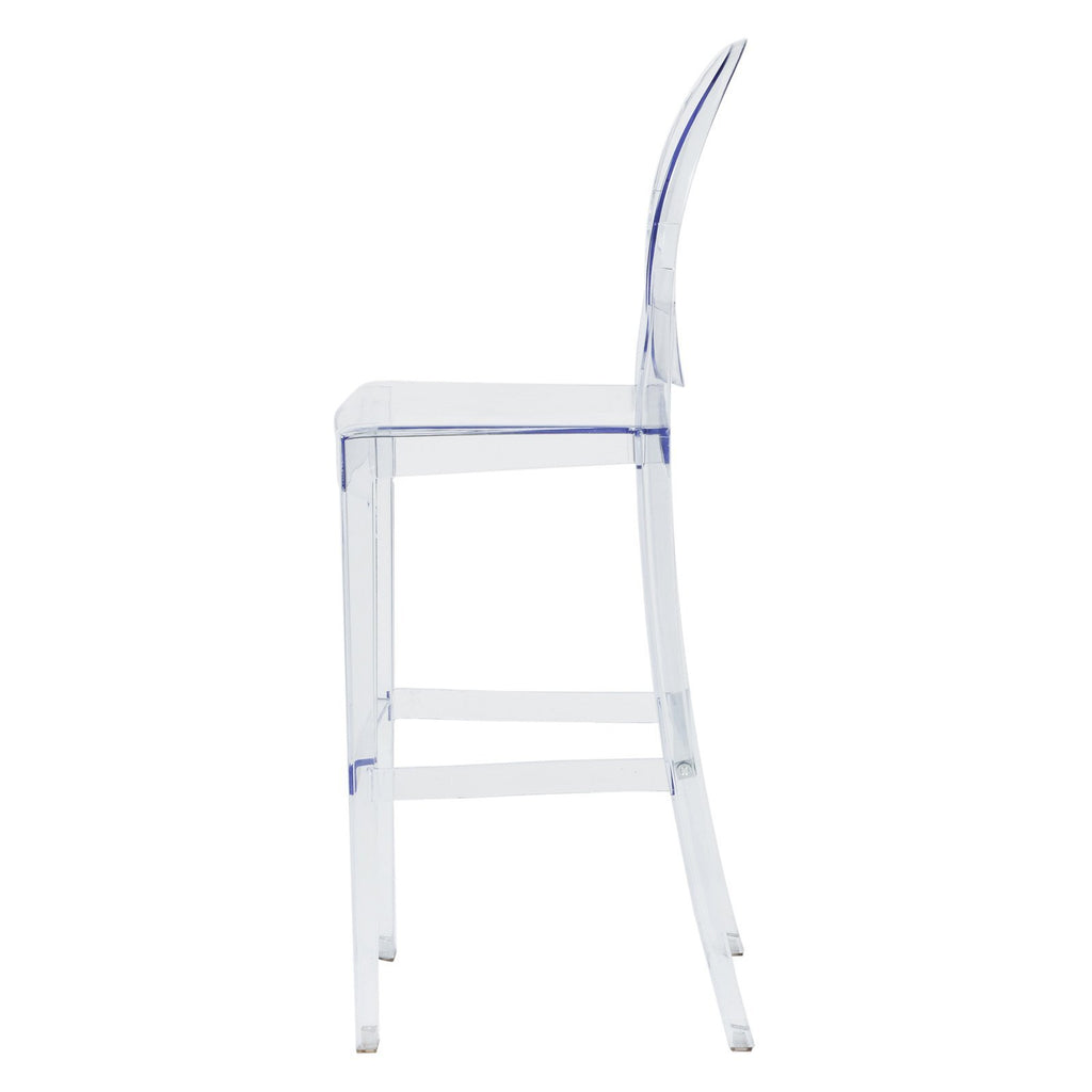 Commercial Seating Products Clear Polycarbonate Kage Barstool With Back Clear/