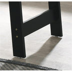 Lilola Home Kenzo Black End Table with Faux Marble Top Finish