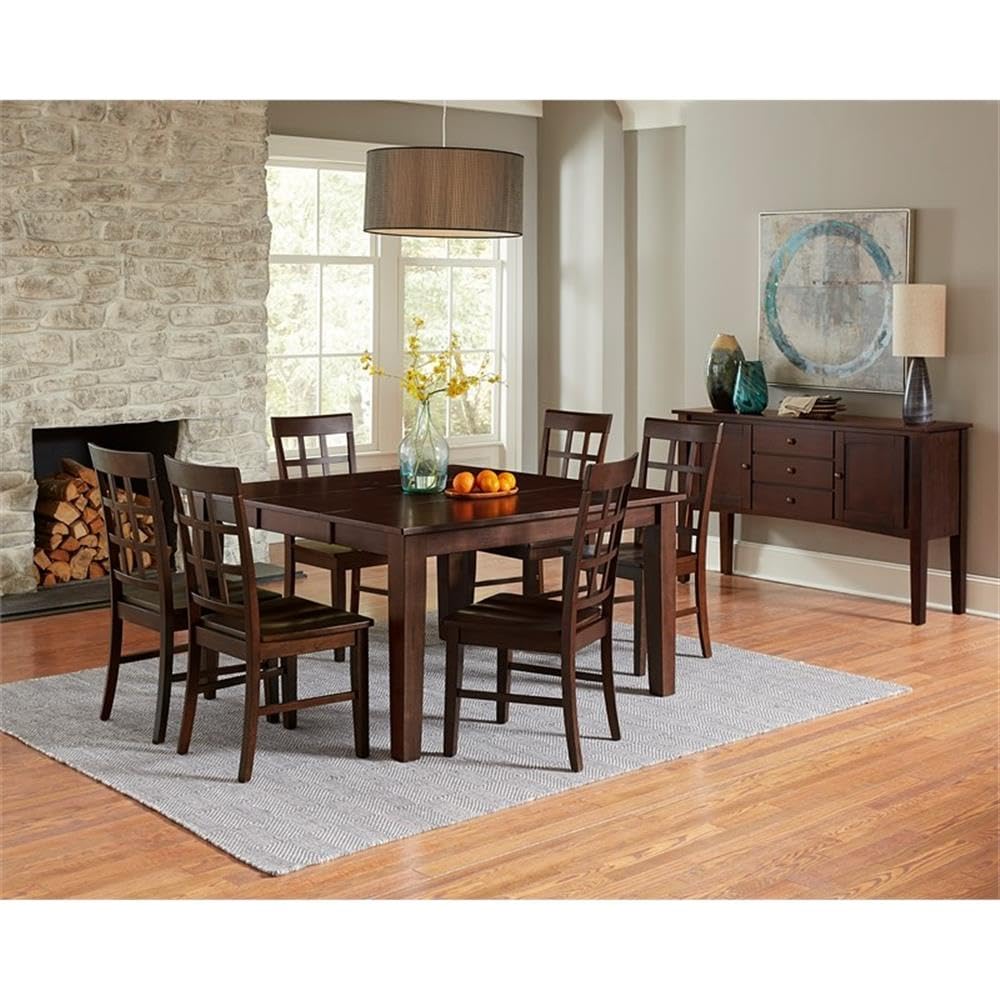 Progressive Furniture Kinston Dining Table, 36&quot; Leaf Extends To 54&quot; W X 54&quot; D X 30&quot; H, Espresso