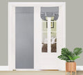 Pi Blackout French Door Curtain 2 Panels,Door Window Shade Privacy Thermal Insulated Long Door Curtain For Glass Door/Sliding Door/Tie Up Shade (W26Xl80,Light Grey)
