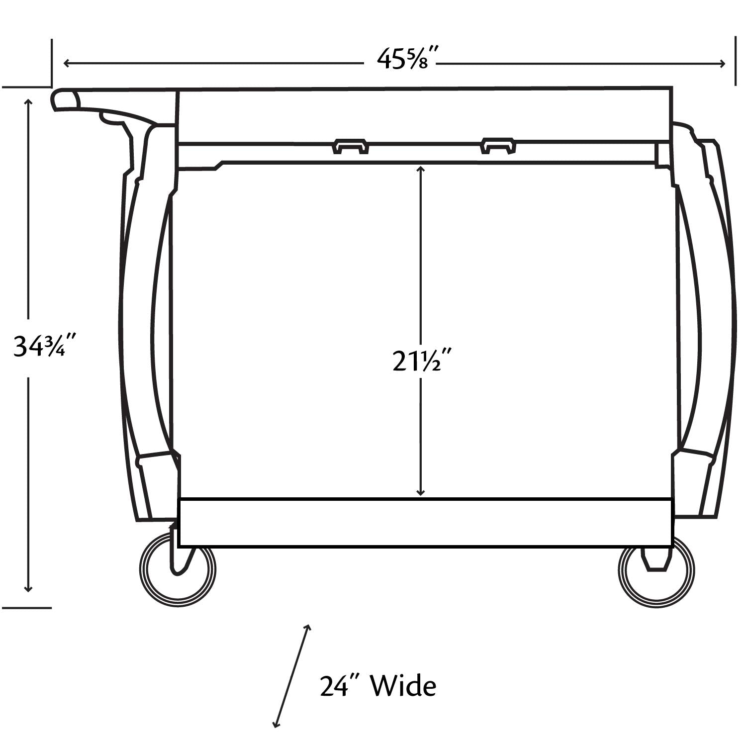 Akro-Mils 30936 ProCart 400 Pound Capacity Heavy Duty 2 Tier Rolling Service Utility Cart with Wheels and Hinged Side Gates, 46-Inch x 24-Inch x 35-Inch, Gray