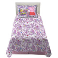 Franco Peppa Pig Pink Heart Kids Bedding Super Soft Microfiber Sheet Set, Twin, (Officially Licensed Product)