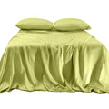 Elegant Comfort Luxurious 4-Piece Silky Satin Sheet Set, Skin And Hair Friendly, Wrinkle, Fade, Stain Resistant With Deep Pockets Fitted Sheet, Cooling Soft Satin Sheet Set, Full, Pistachio Green