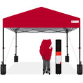 Best Choice Products 12x12ft 1-Person Setup Pop Up Canopy Tent Instant Portable Shelter w/ 1-Button Push, Case, 4 Weight Bags - 