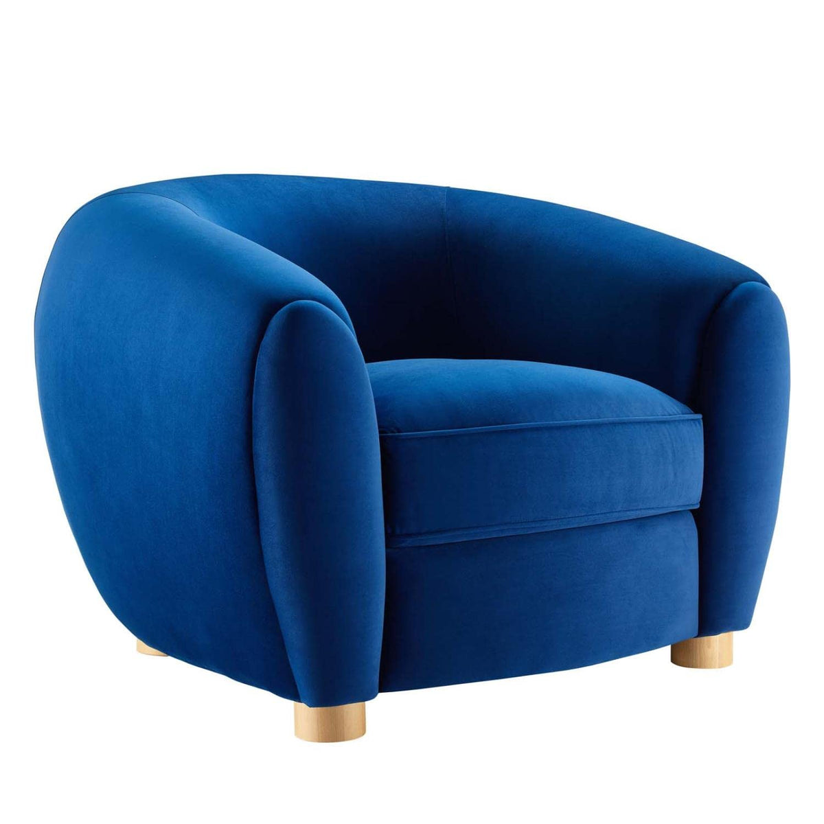 Modway Abundant Performance Velvet Accent Armchair, Navy