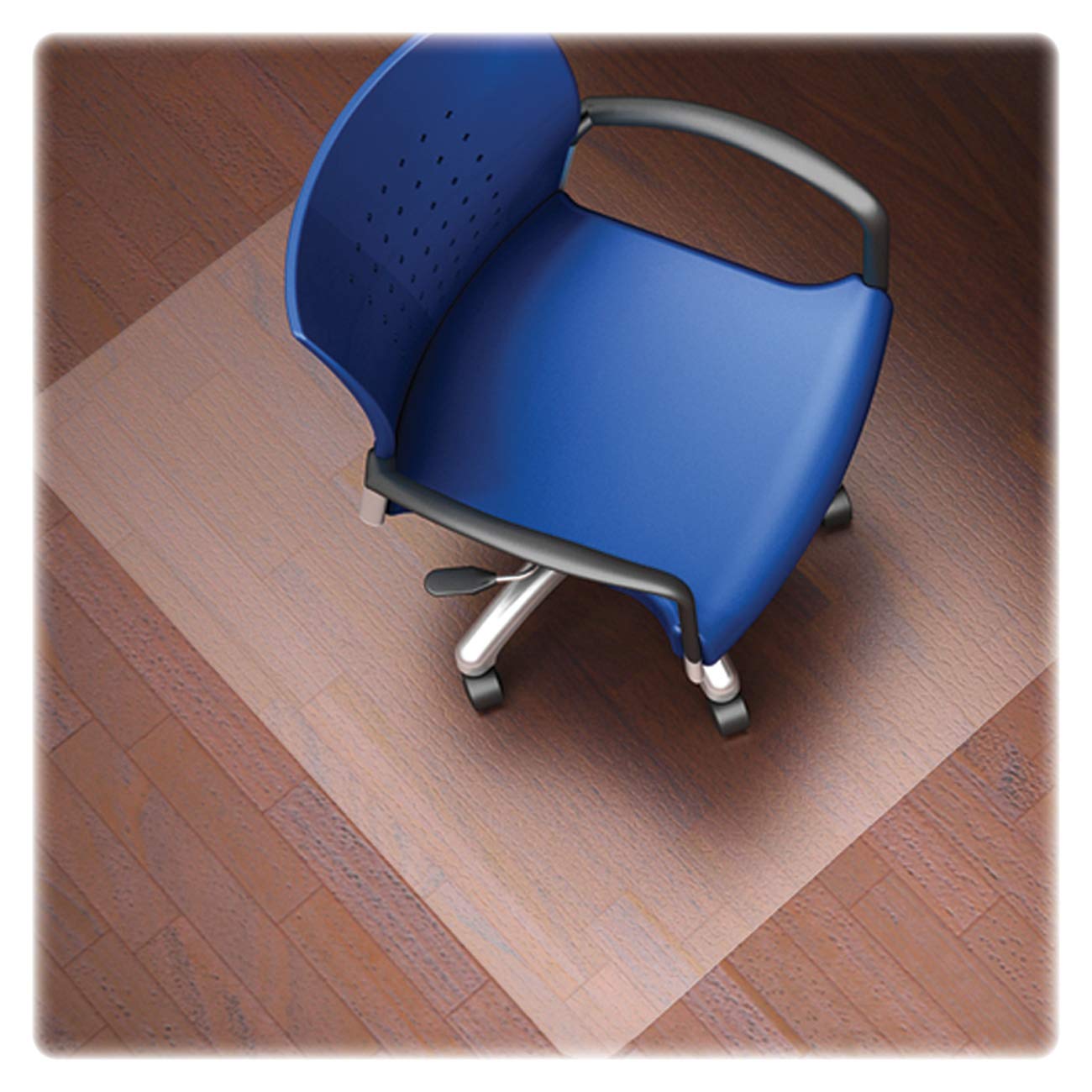 Lorell, LLR82827, Hard Floor Rectangular Chairmat, 1 / Each, Clear