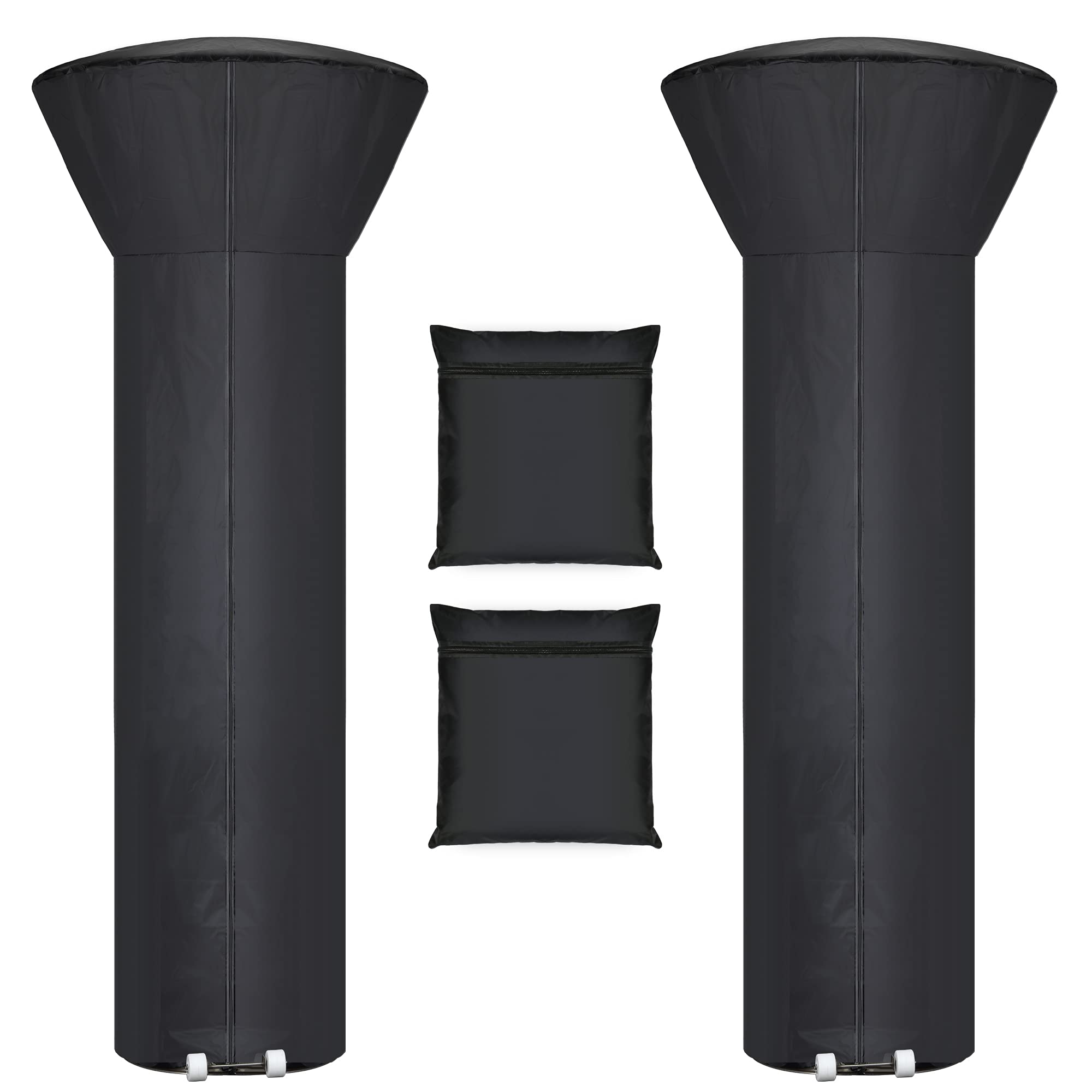 [2 Pack] Patio Heater Covers With Zipper And Storage Bag,Waterproof,Dustproof,Wind-Resistant,Sunlight-Resistant,Snow-Resistant,B