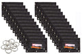 Wodison 24 Packs 3 Ring Binder Pen Pencil Case Pouch Bulk Set Stationery Bag For School Class Office Black
