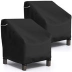 Startwo Patio Chair Covers 2 Pack Outdoor Furniture Covers Waterproof Fit For 37' W X 30' D X 30' H, Lounge Deep Seat Cover, Heavy Duty Chair Covers For Lawn Furnitures, Black
